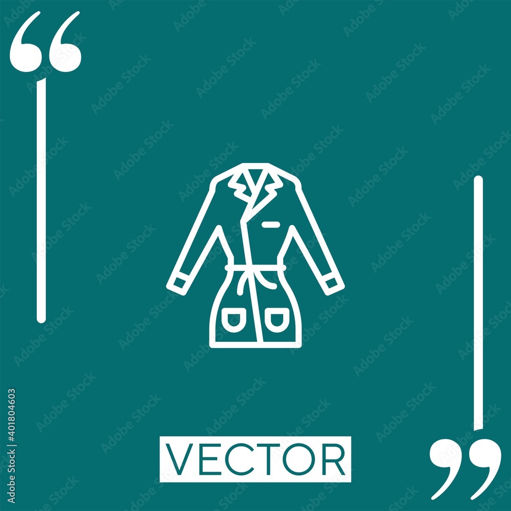 Poster coat vector icon linear icon. editable stroke line