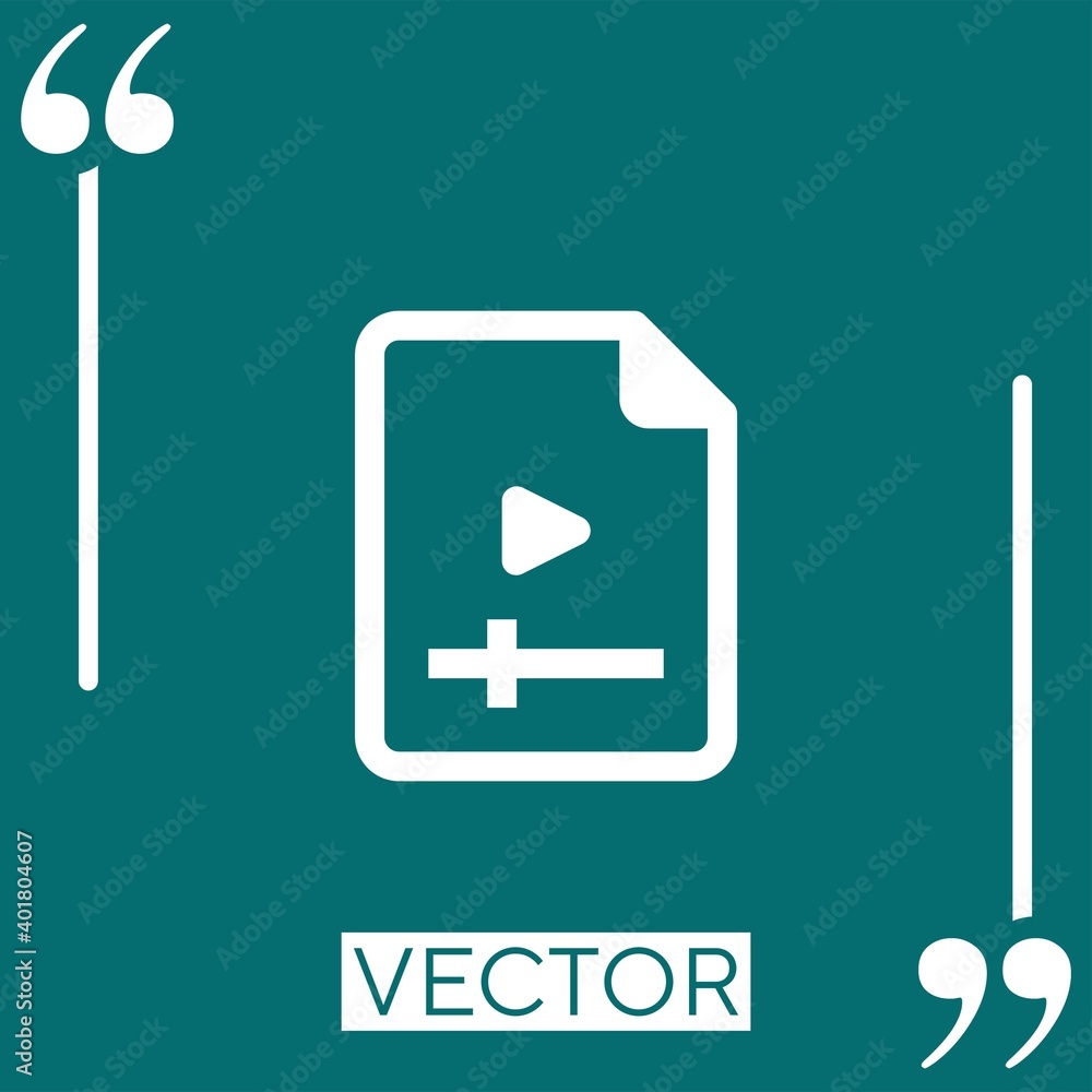 Poster files vector icon linear icon. editable stroke line