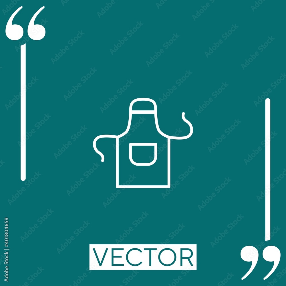 Poster apron vector icon linear icon. editable stroke line