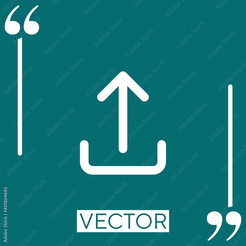 Aufkleber up arrow vector icon linear icon. editable stroke line