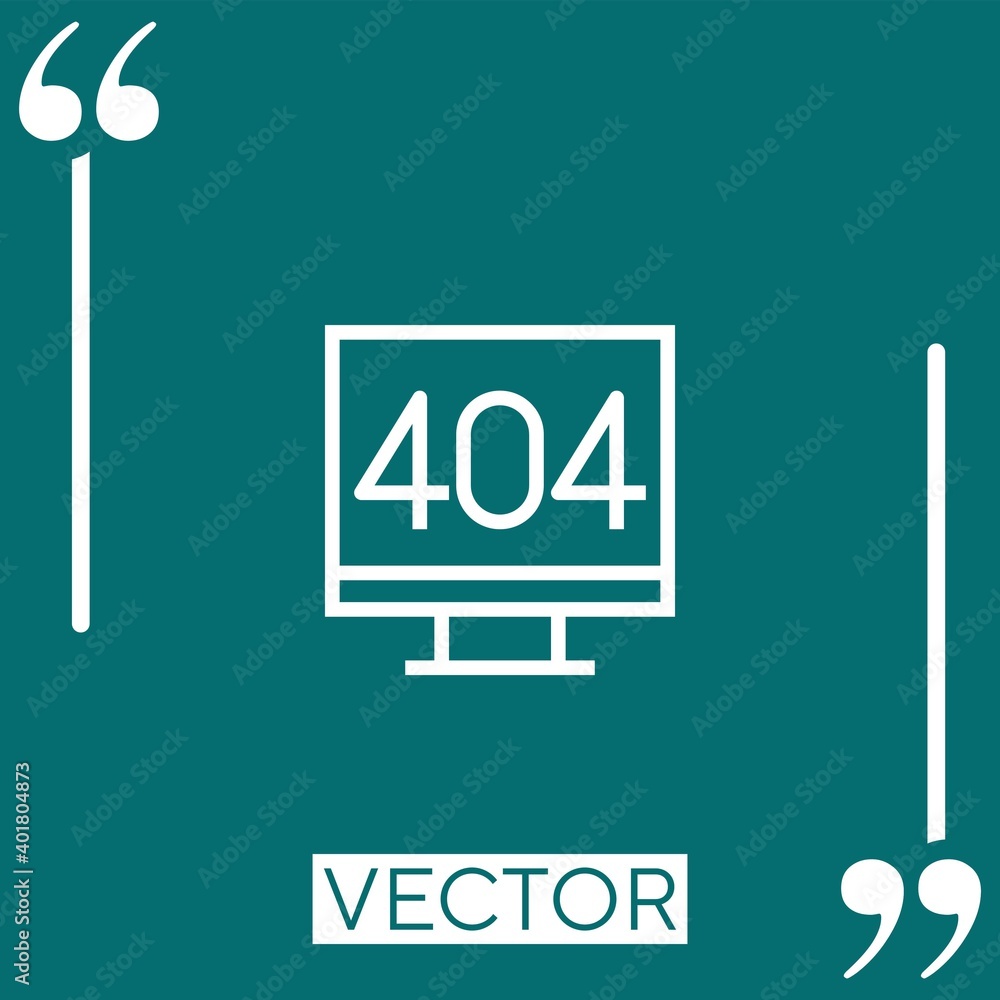 Poster error vector icon linear icon. editable stroke line