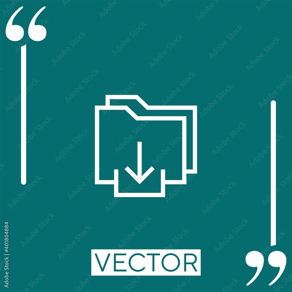 Poster folder vector icon linear icon. editable stroke line