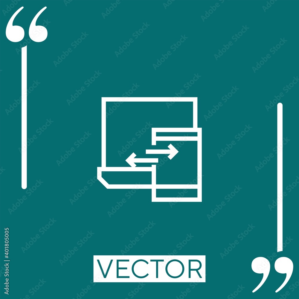 Poster responsive vector icon linear icon. editable stroke line