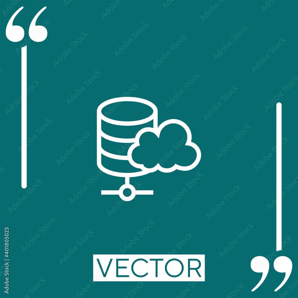 Poster server vector icon linear icon. editable stroke line