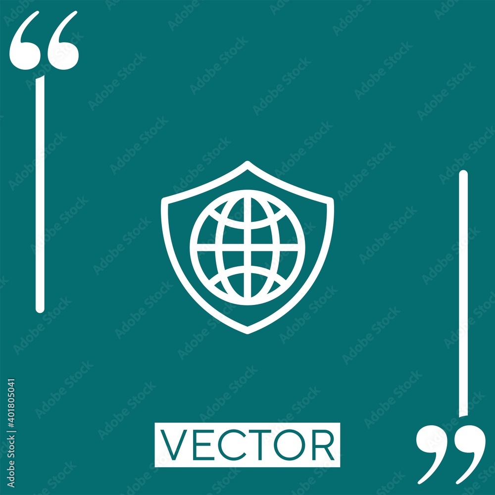 Aufkleber shield vector icon linear icon. editable stroke line