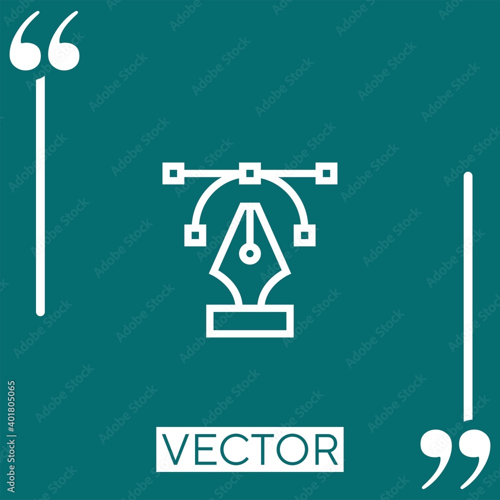 Poster vector vector icon linear icon. editable stroke line