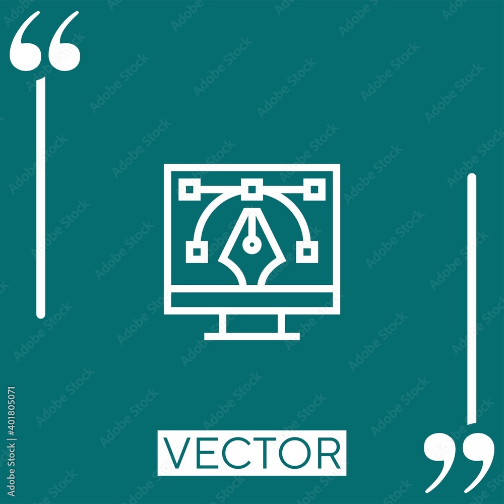 Poster vector vector icon linear icon. editable stroke line