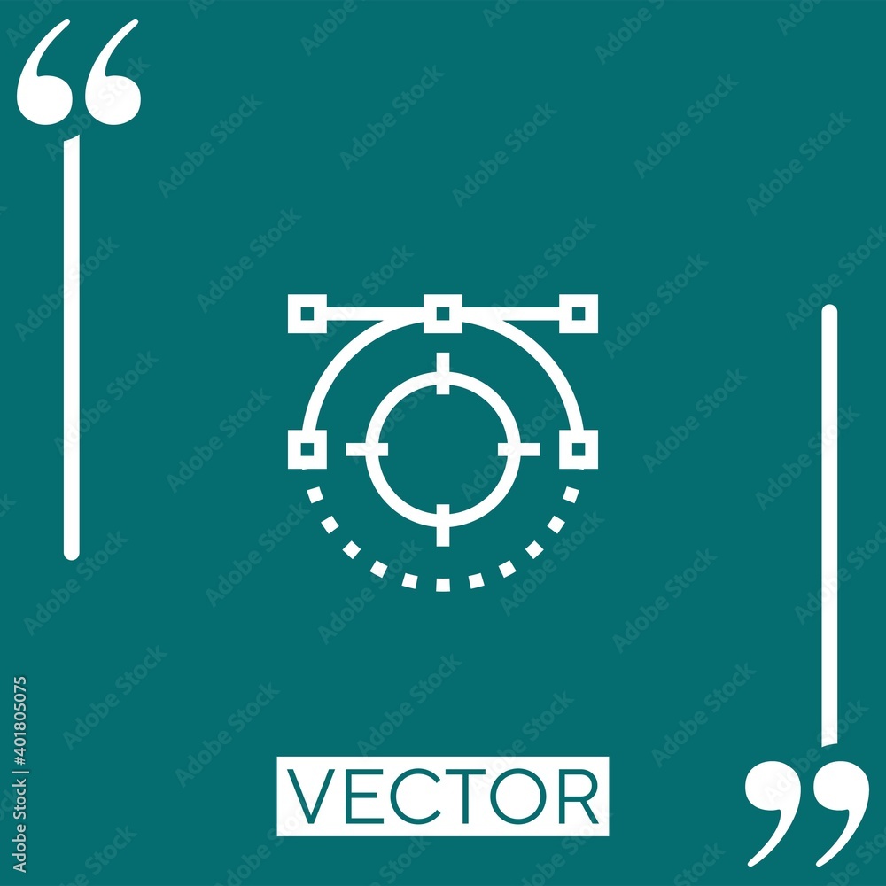 Poster vector vector icon linear icon. editable stroke line