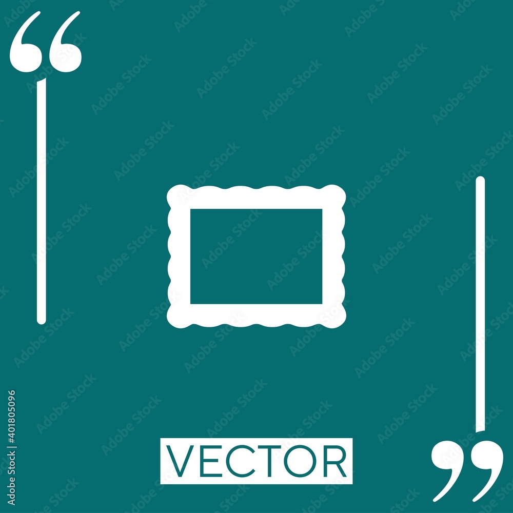 Aufkleber shape vector icon linear icon. editable stroke line