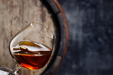 brandy in snifter glass