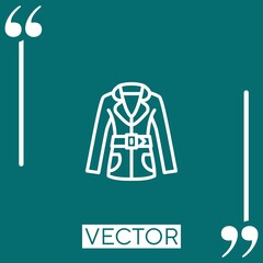coat    vector icon Linear icon. Editable stroke line