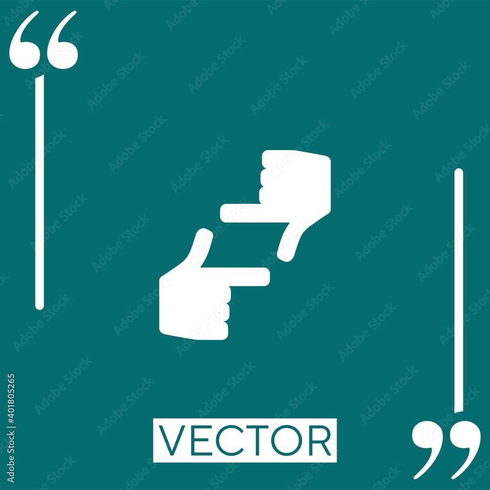 Poster two vector icon linear icon. editable stroke line