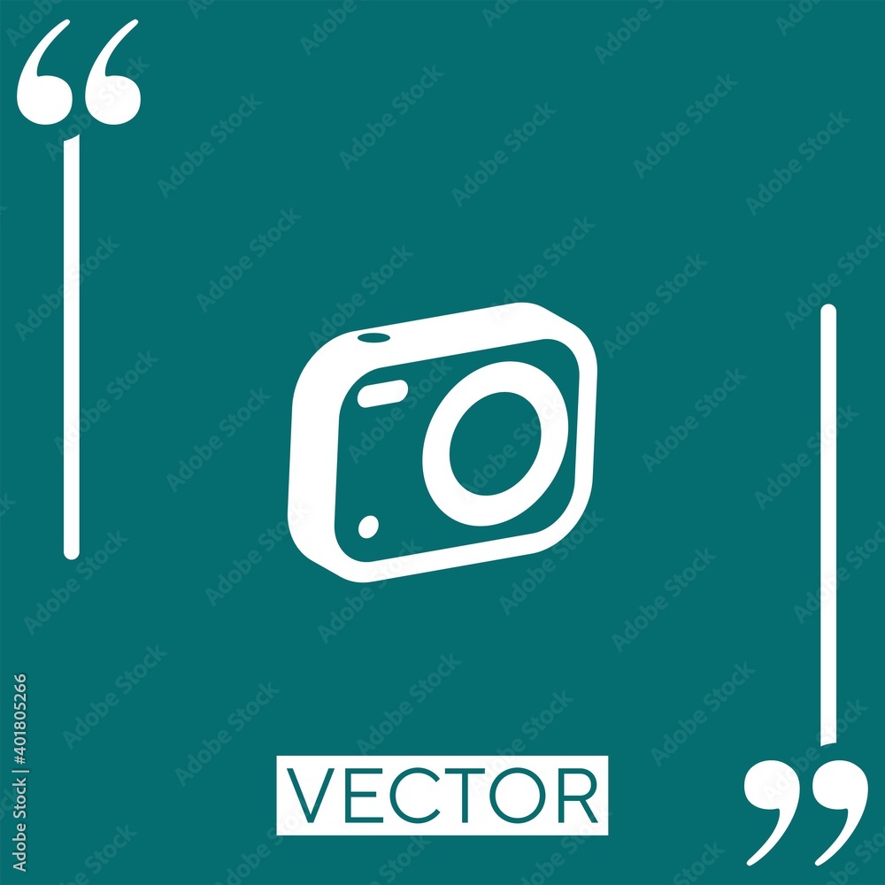 Aufkleber camera vector icon linear icon. editable stroke line