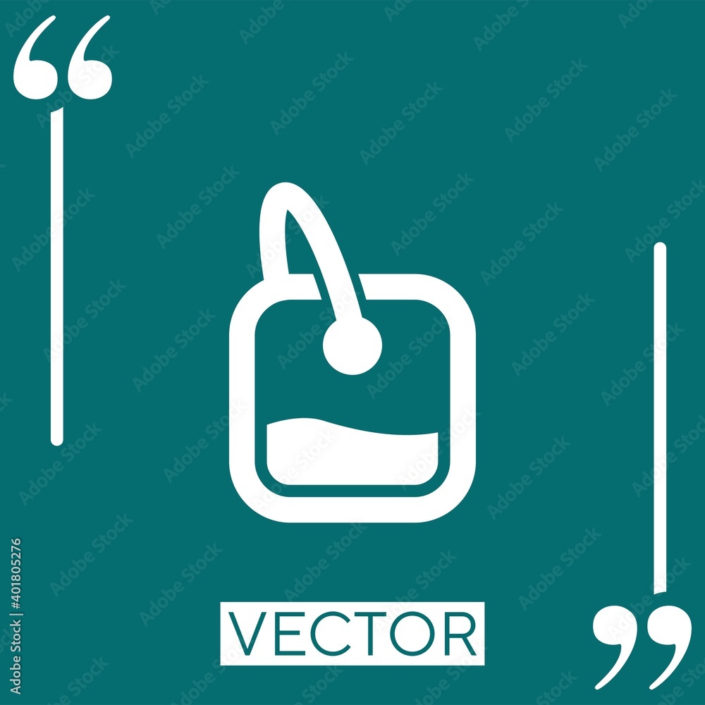 Poster label vector icon linear icon. editable stroke line