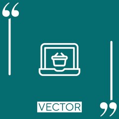 online shop   vector icon Linear icon. Editable stroke line