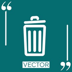 recycle bin vector icon Linear icon. Editable stroke line