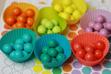 children's mosaic for the development of fine motor skills
