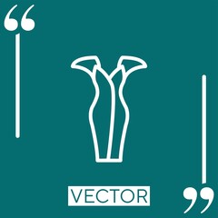 dress    vector icon Linear icon. Editable stroke line