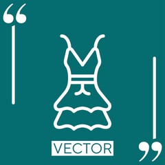 dress    vector icon Linear icon. Editable stroke line