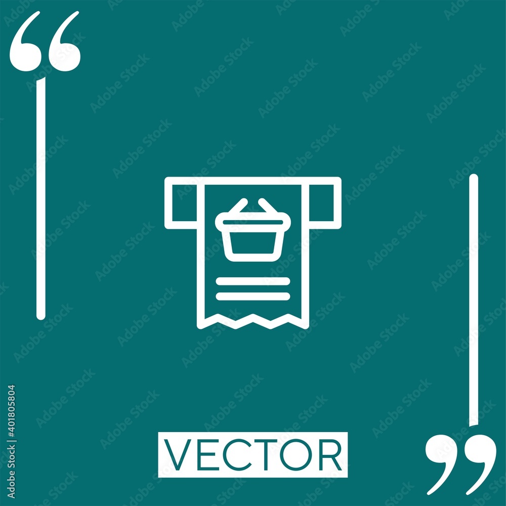 Poster invoice vector icon linear icon. editable stroke line