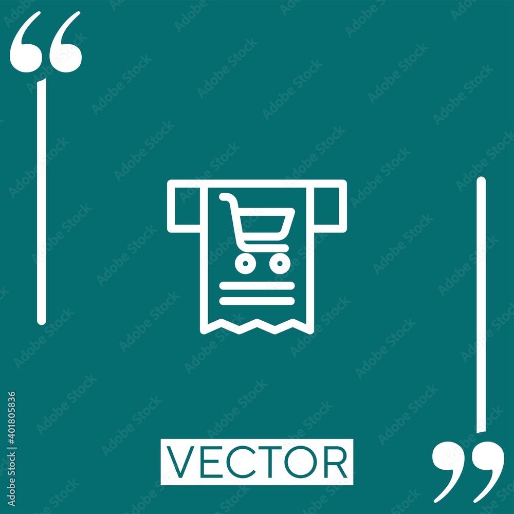 Poster invoice    vector icon Linear icon. Editable stroke line