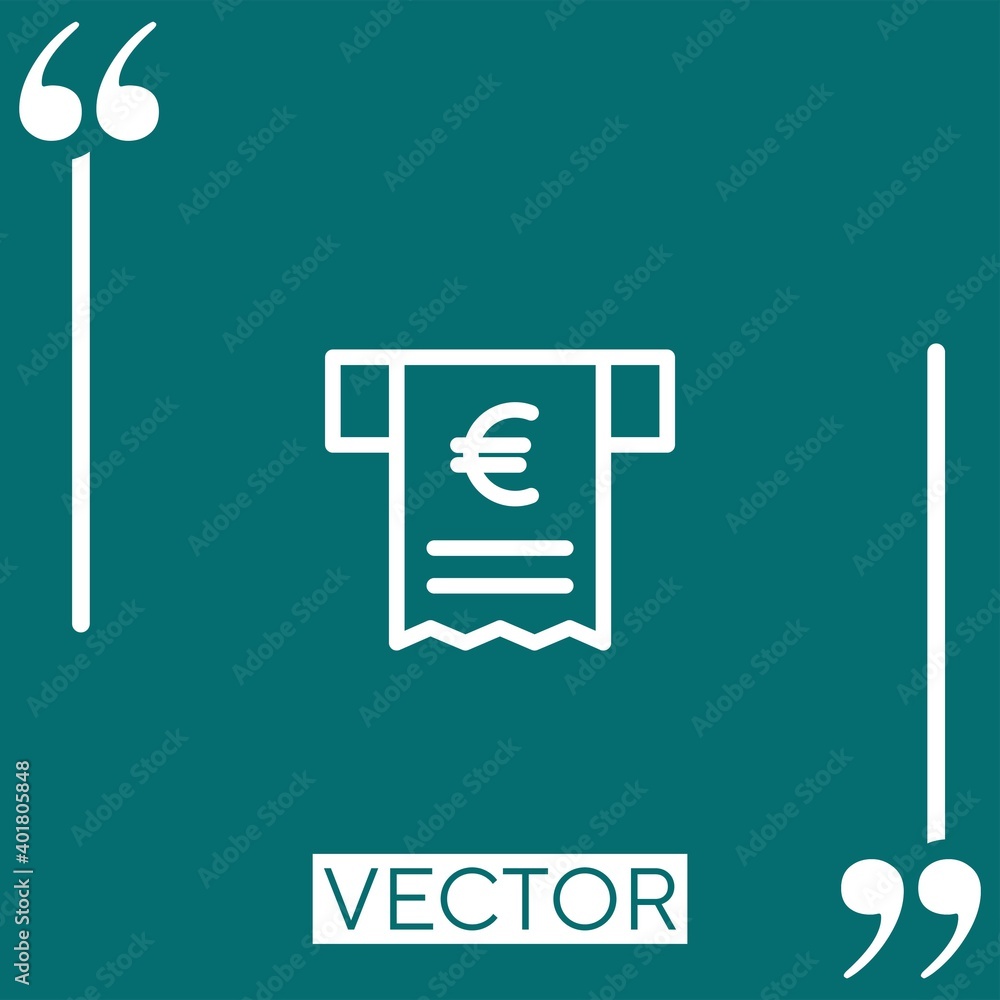 Poster invoice vector icon linear icon. editable stroke line