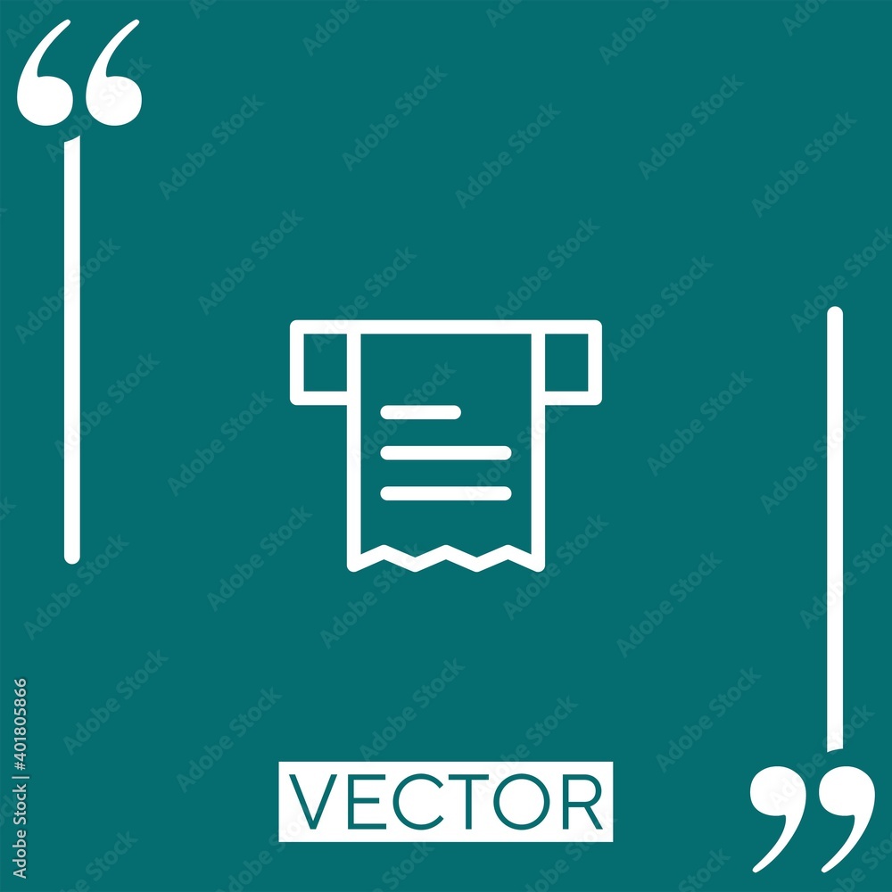 Poster invoice vector icon linear icon. editable stroke line