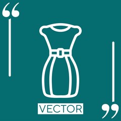 dress    vector icon Linear icon. Editable stroke line