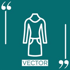 suit vector icon Linear icon. Editable stroke line