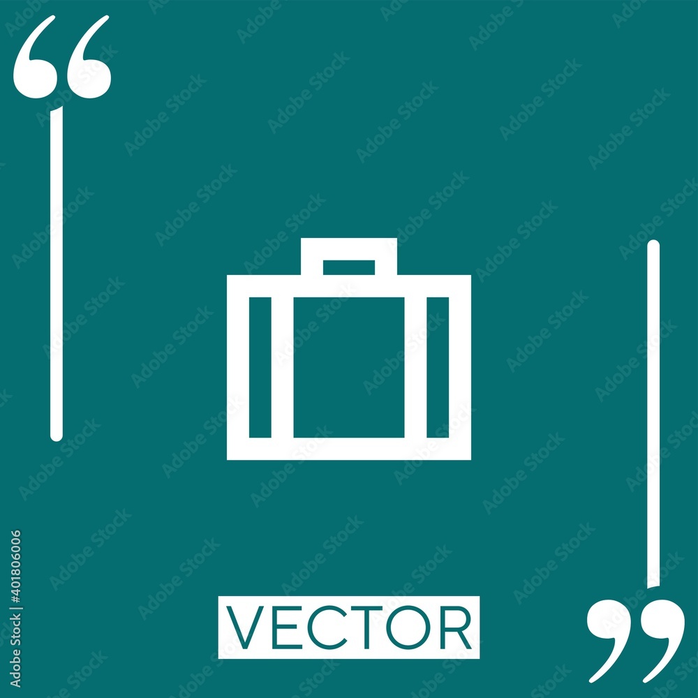 Poster briefcase vector icon linear icon. editable stroke line