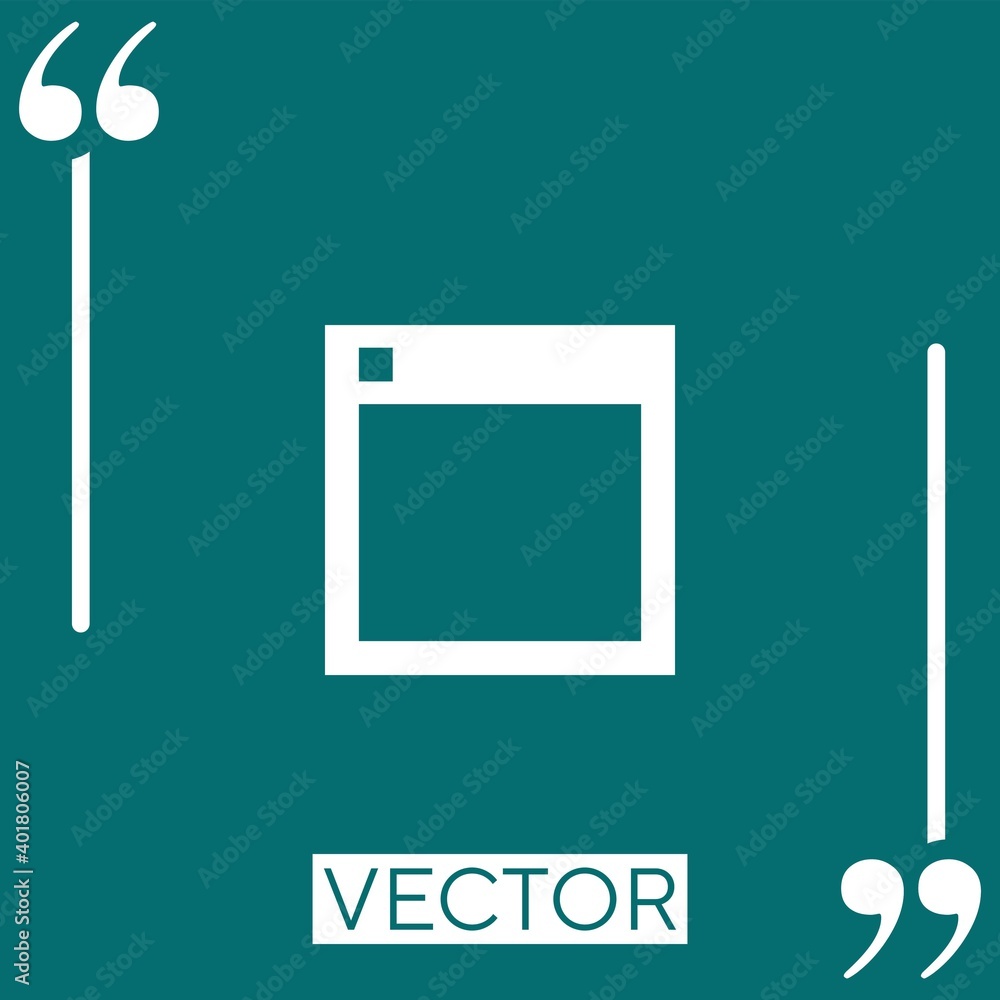 Poster browser vector icon linear icon. editable stroke line
