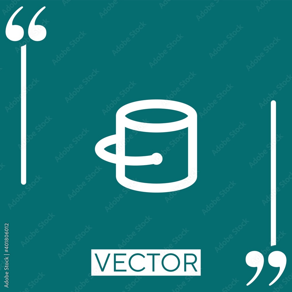 Poster bucket vector icon linear icon. editable stroke line