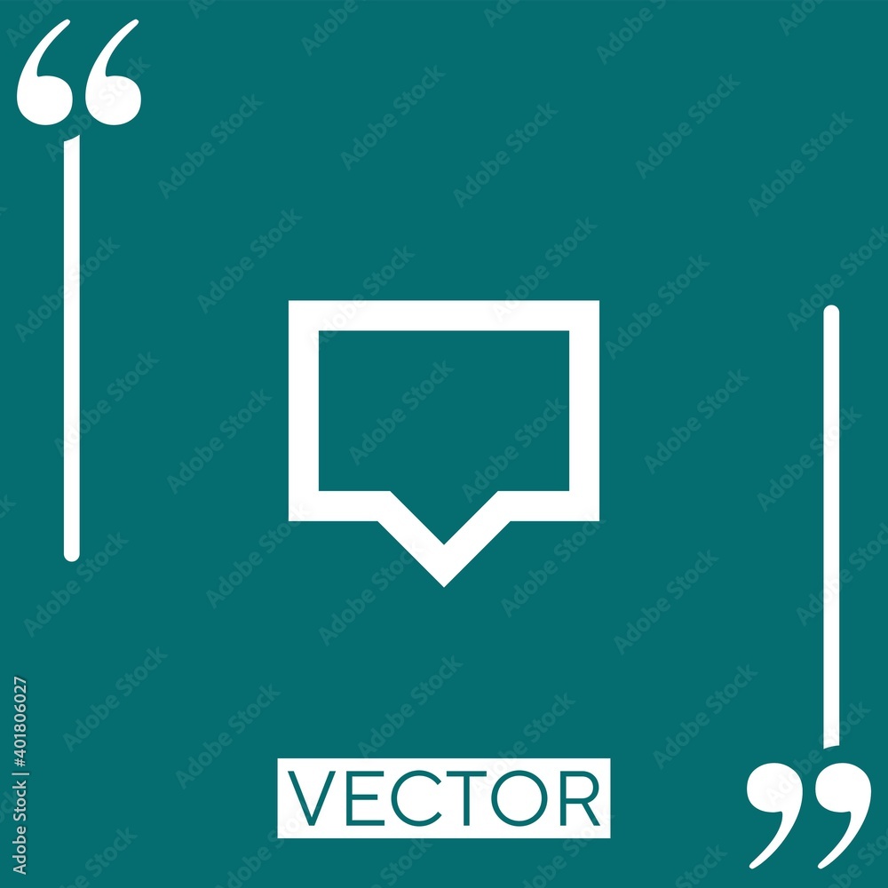 Poster chat vector icon linear icon. editable stroke line