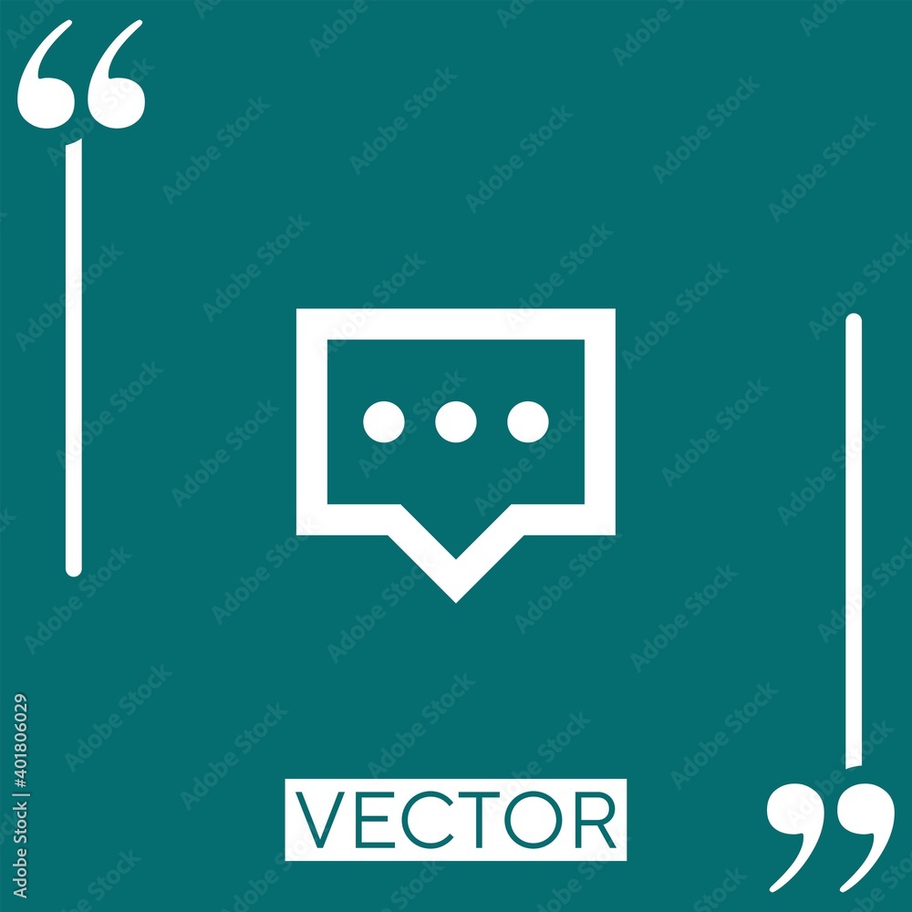 Poster chat vector icon linear icon. editable stroke line
