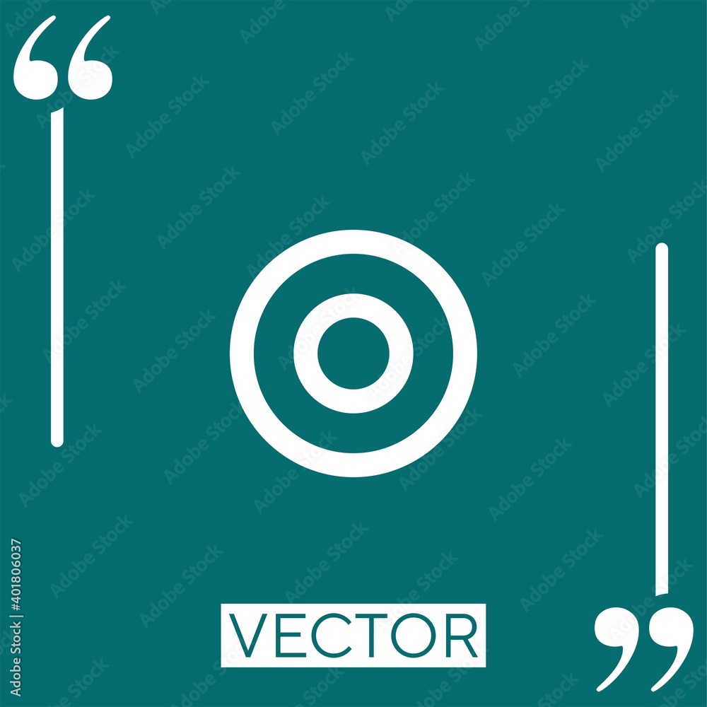Poster circle vector icon linear icon. editable stroke line