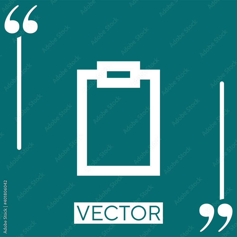 Poster clipboard vector icon linear icon. editable stroke line