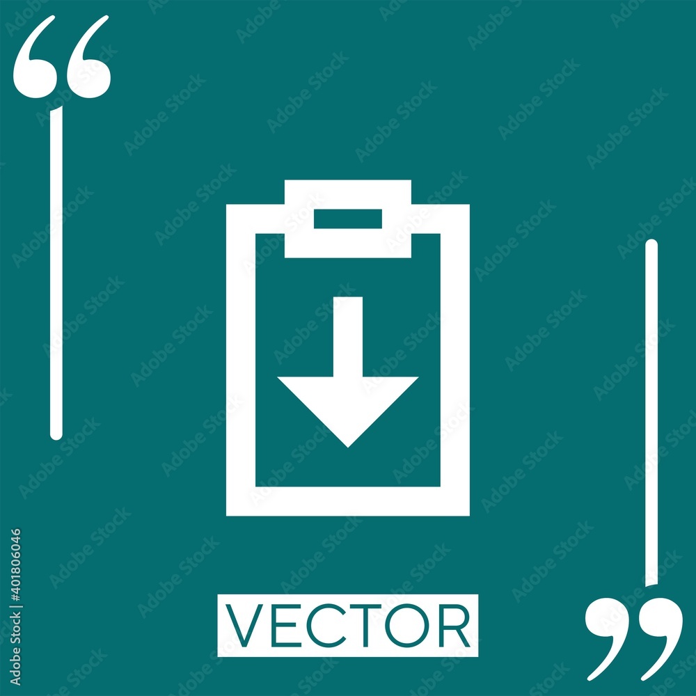 Poster clipboard vector icon linear icon. editable stroke line