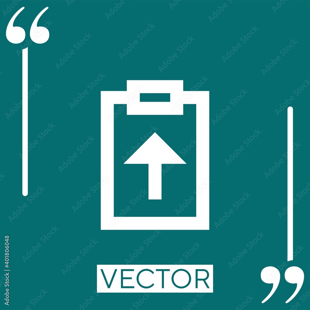 Poster clipboard vector icon linear icon. editable stroke line