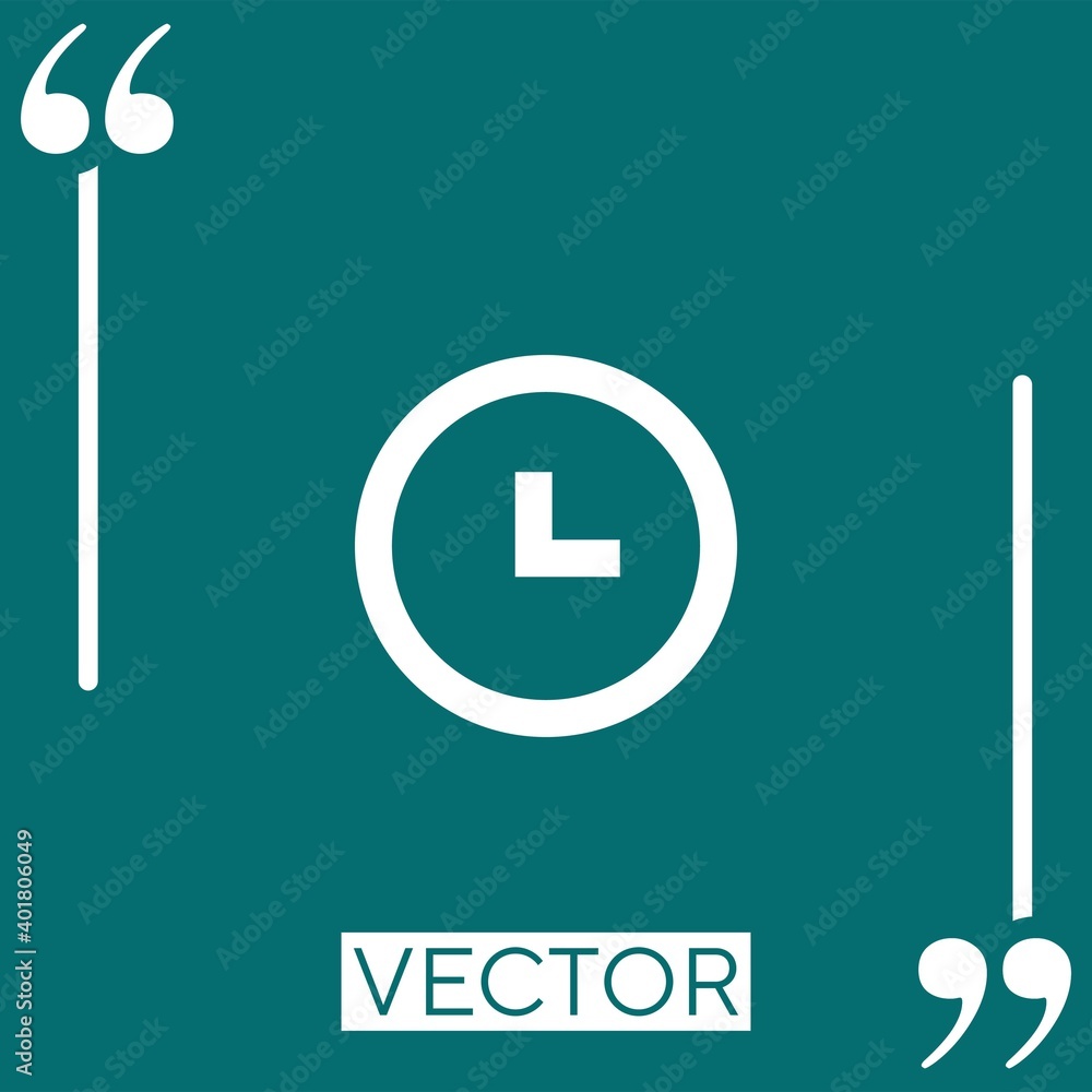 Poster clock vector icon linear icon. editable stroke line