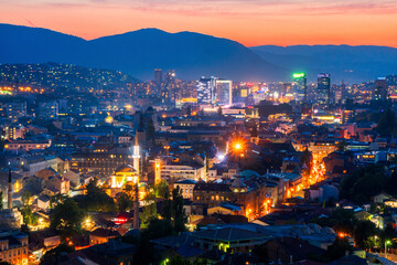 Panoramic view of Sarajevo