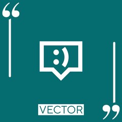 chat   vector icon Linear icon. Editable stroke line