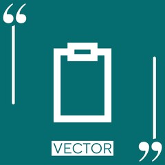 clipboard vector icon Linear icon. Editable stroke line