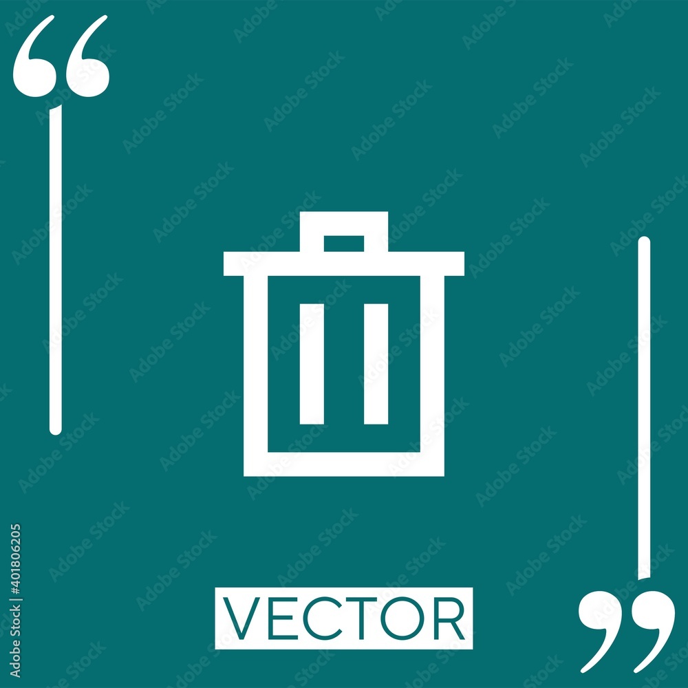 Poster garbage vector icon linear icon. editable stroke line