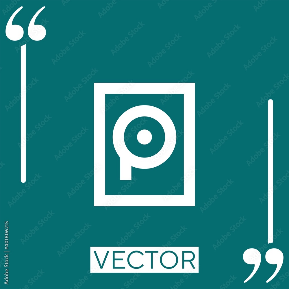Poster hard disk vector icon linear icon. editable stroke line