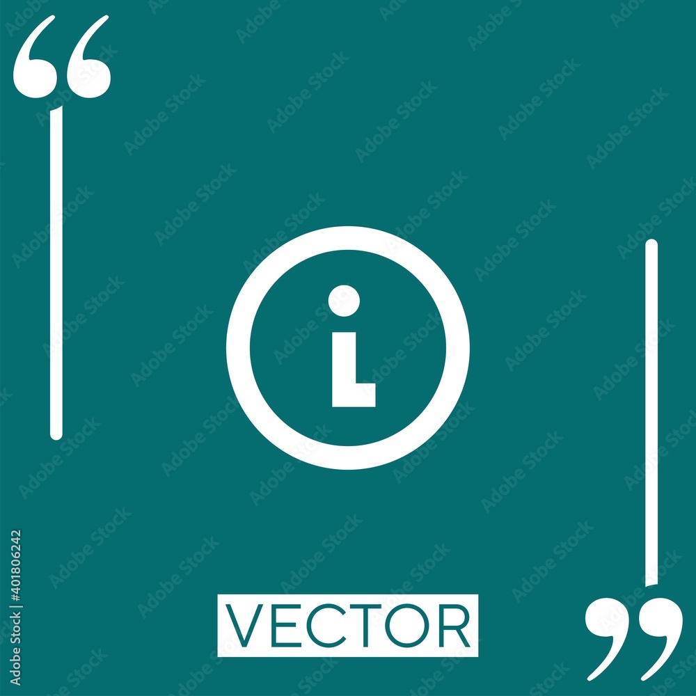 Poster information vector icon linear icon. editable stroke line