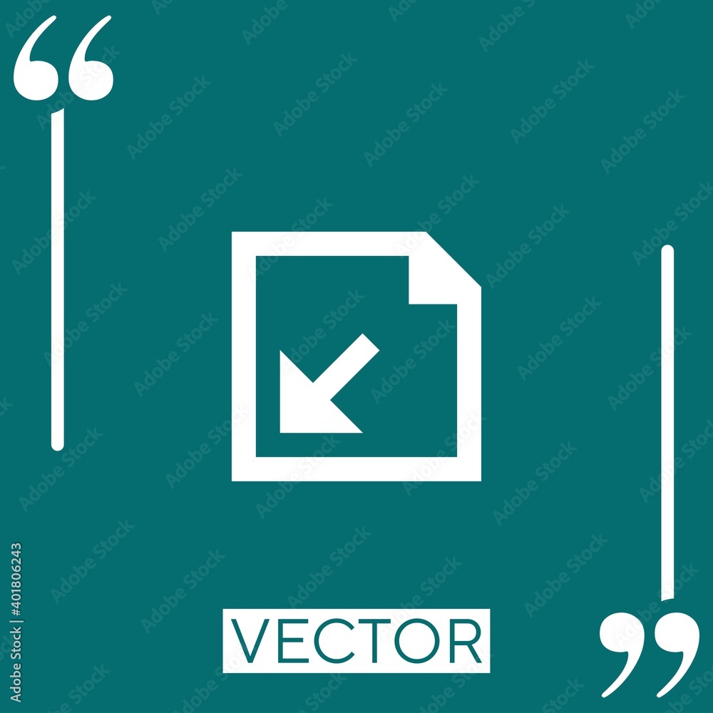 Poster insert   vector icon Linear icon. Editable stroke line