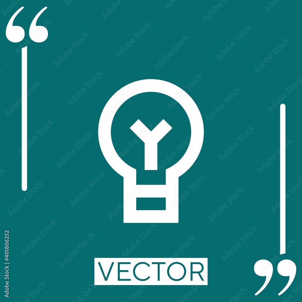 Poster light bulb vector icon linear icon. editable stroke line