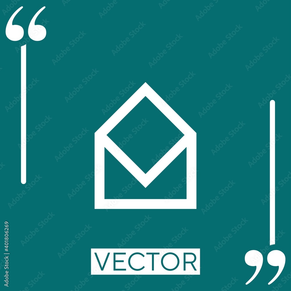 Poster message vector icon linear icon. editable stroke line