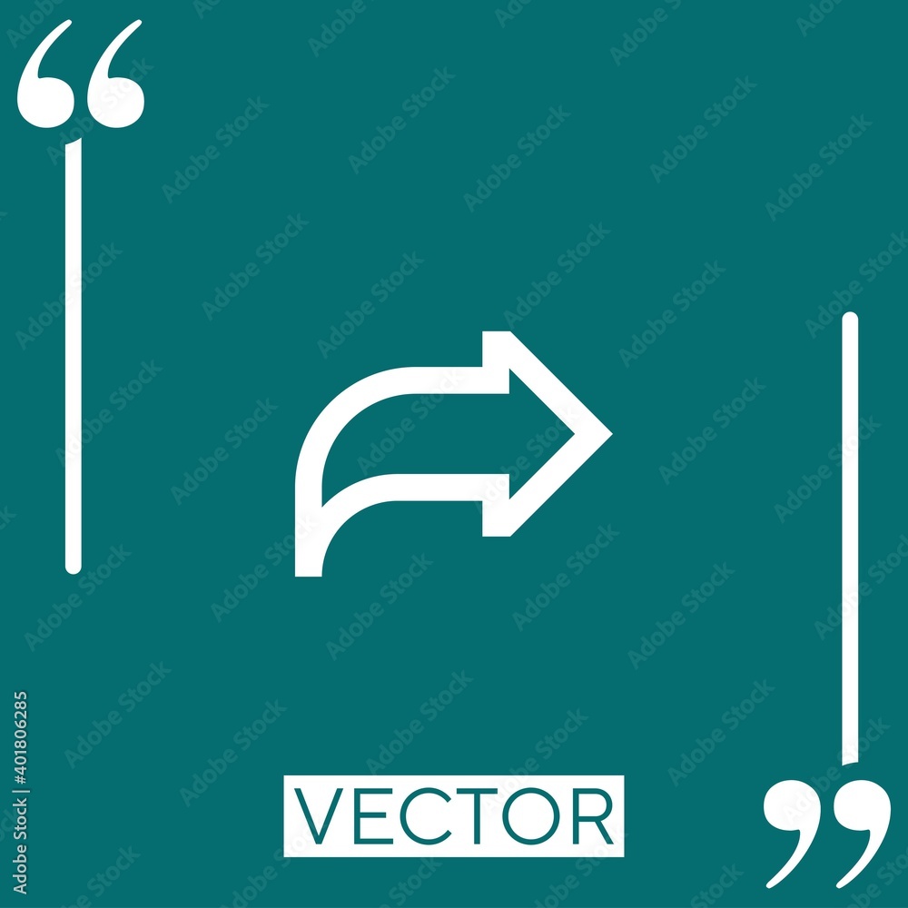 Poster next vector icon linear icon. editable stroke line