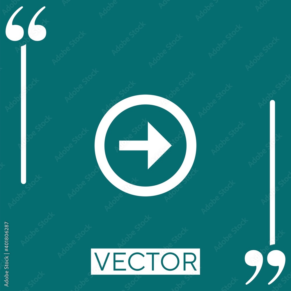 Poster next vector icon linear icon. editable stroke line